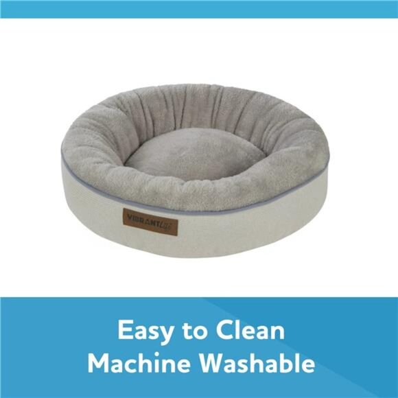 Round Dreamer MattressDog Bed, Small, 22"x22", up to 35lbs - Picture 5 of 6